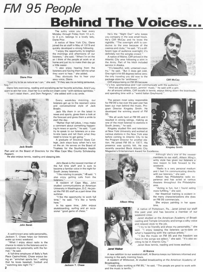 WAYV Atlantic City, NJ on-air staff