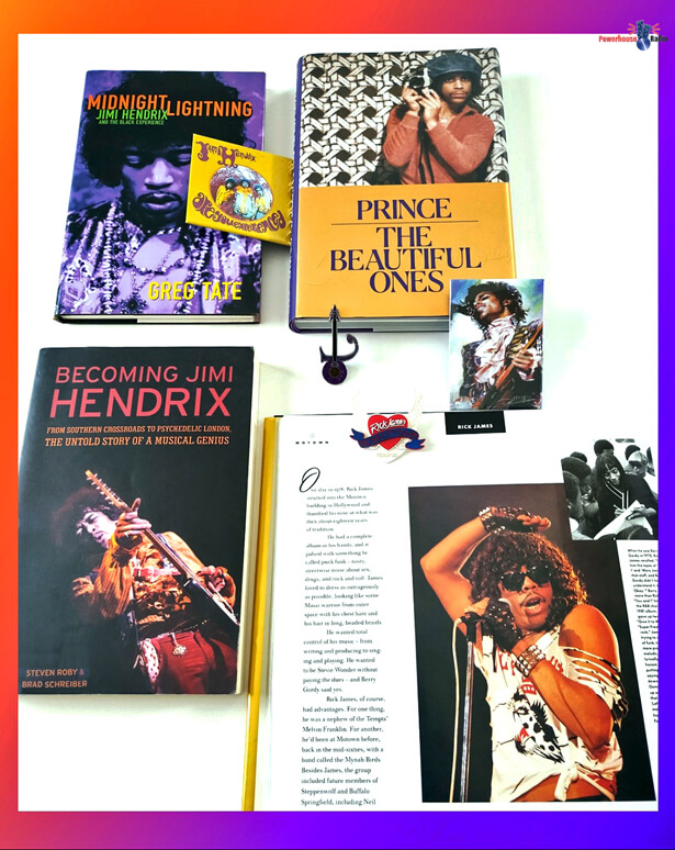 Hendrix, Prince, Rick James, Motown books