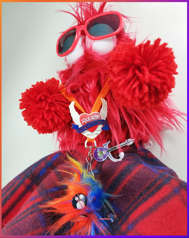 Rick James and Prince lapel bins